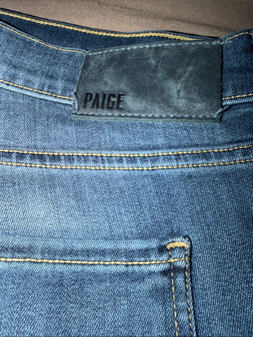 PAIGE Men's Indigo Slim Jeans with Contrast Stitching